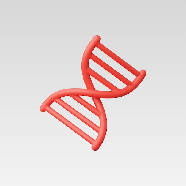 Realistische 3D-DNA-Ikonen-Vektor-Illustration