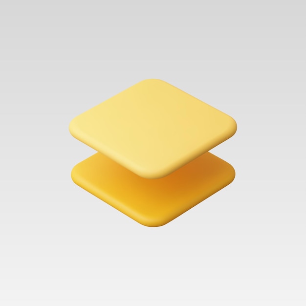 Realistische 3D-Layer-Ikonen-Vektor-Illustration