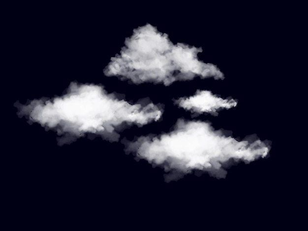 Realistische 3D-Vektorwolke isoliert auf durchsichtigem Hintergrund Perfekt für digitales Grafikdesign
