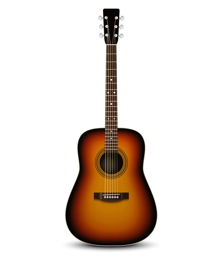 Vektor realistische akustikgitarre.