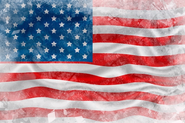 Vektor realistische amerikanische flagge hintergrund