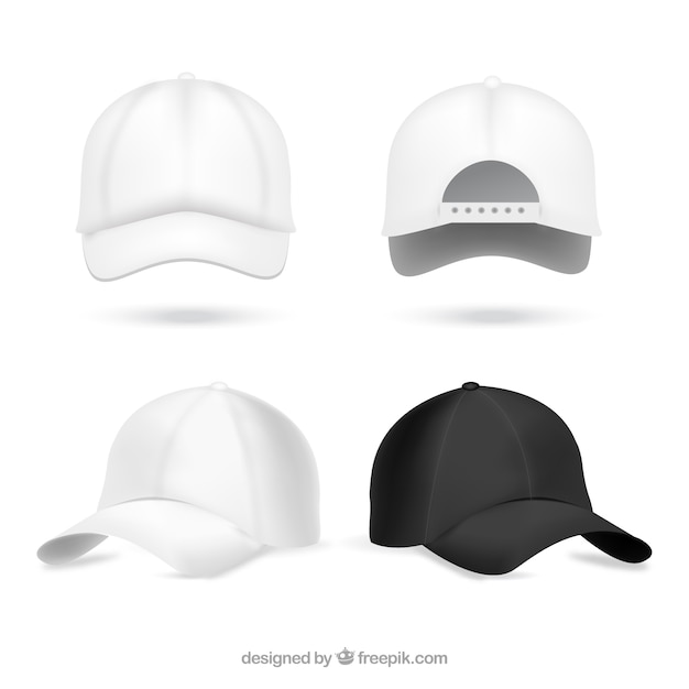 Realistische Baseball-Kappen