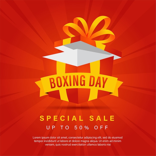 Realistische boxing-day-illustration