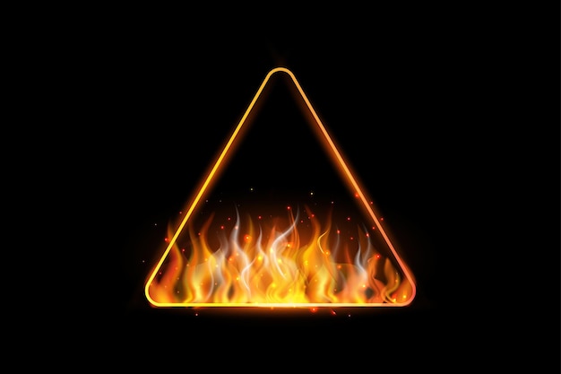 Vektor realistische brennende feuerflammen