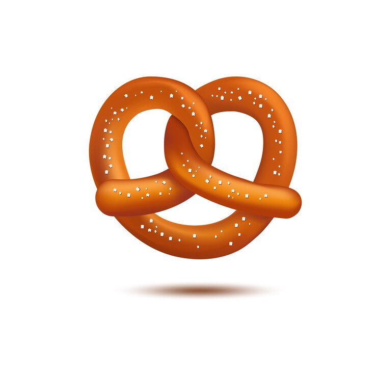 Realistische Brezel auf dem weißen Hintergrund
