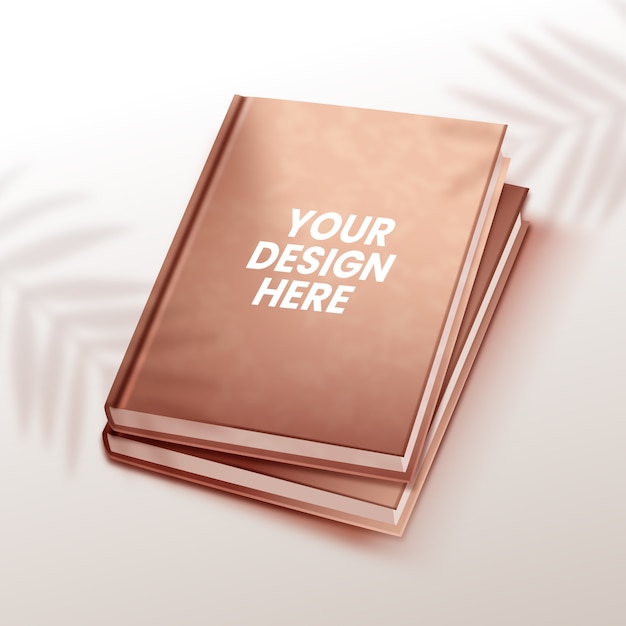Realistische Buchcover-Mockup-Illustration