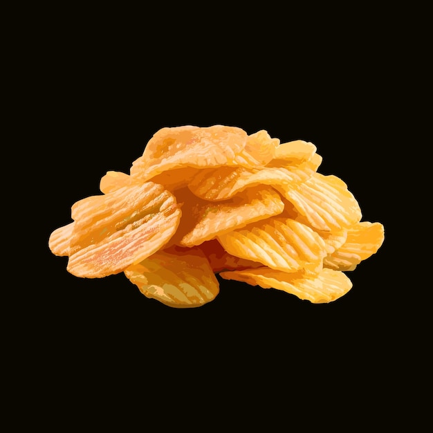 realistische Chips-Vektorgrafiken