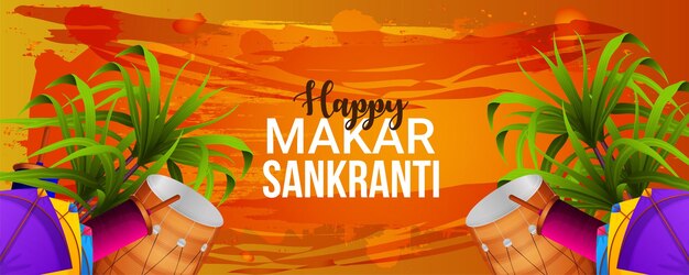 Realistische Darstellung des glücklichen Makar Sankranti