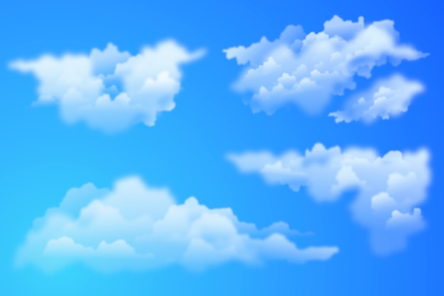 Realistische Darstellung einer Wolkenkollektion