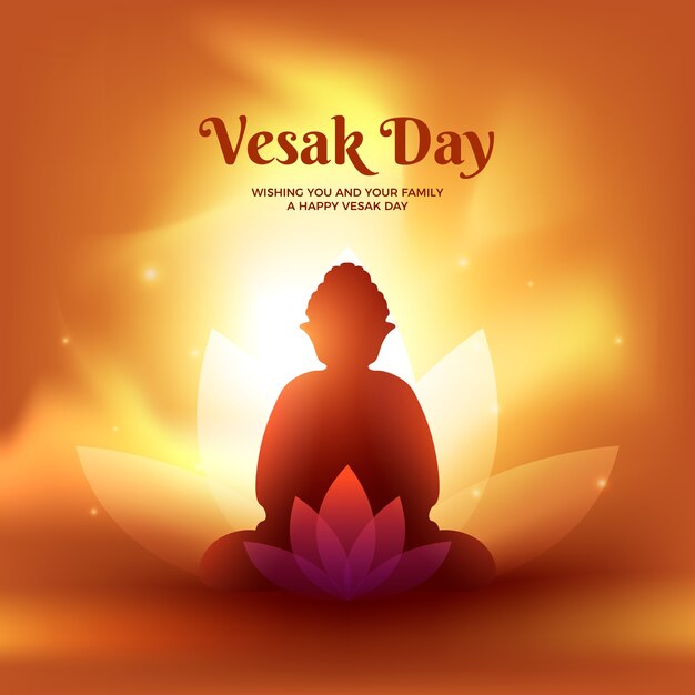 Realistische design-vesak-feier