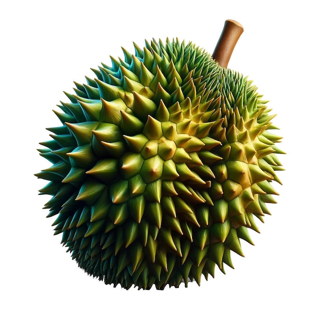 Vektor realistische durian-frucht spitzen außen grün gelb gradient