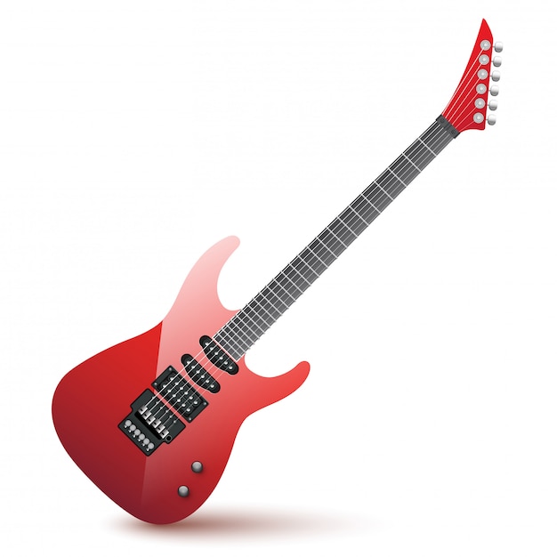 Realistische e-gitarren-illustration