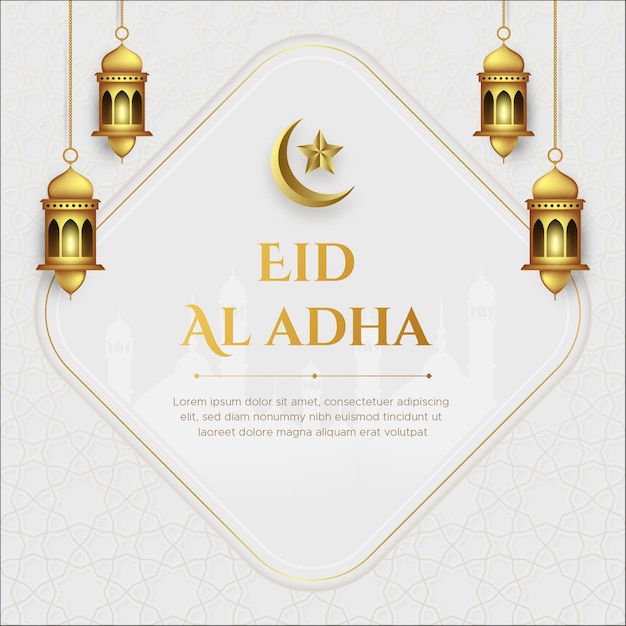 Vektor realistische eid al-adha mubarak-illustration