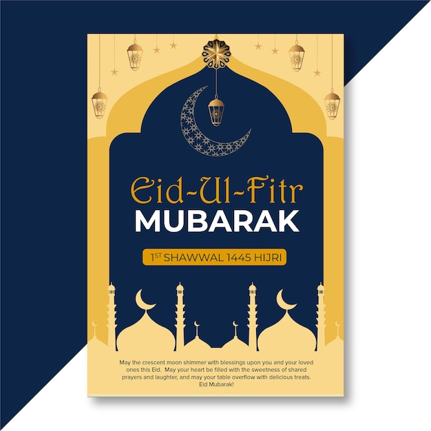 Realistische Eid al-Fitr-Design-Vorlage