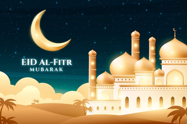 Realistische eid al-fitr Illustration