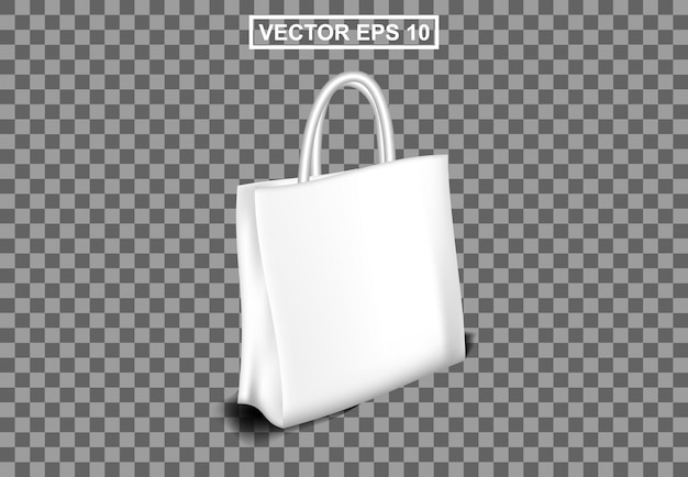 Realistische einkaufende Tasche, Totebaggeschäftsfrau
