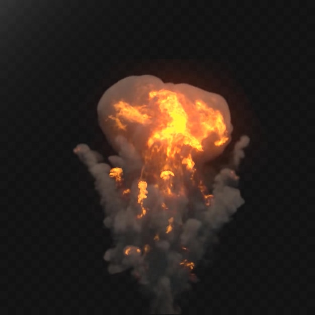 Realistische Explosion Detonationseffekt mit Rauch