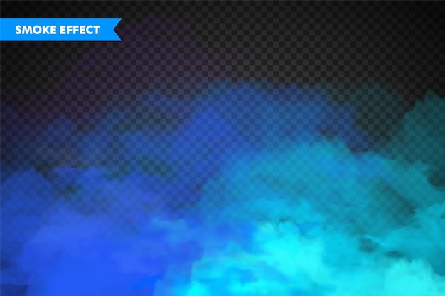Realistische farbenfrohe Rauchwolken Nebel-Effekt Nebel isoliert auf transparentem Hintergrund Dampf in der Luft