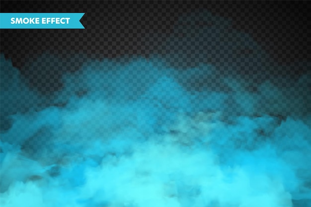 Realistische farbenfrohe Rauchwolken Nebel-Effekt Nebel isoliert auf transparentem Hintergrund Dampf in der Luft