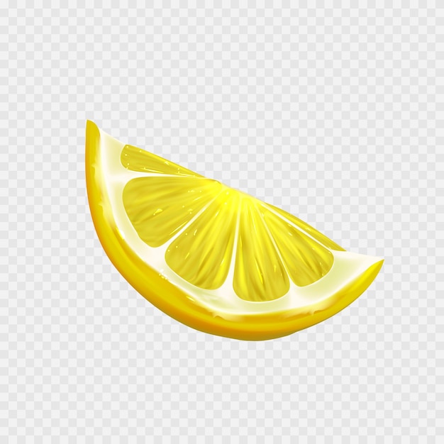 realistische frische Zitronenillustration auf weißem Hintergrund