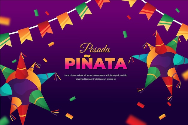 Realistische glückliche posada pinata