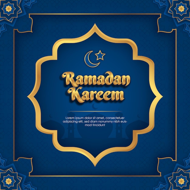 Realistische goldene ramadan-illustration