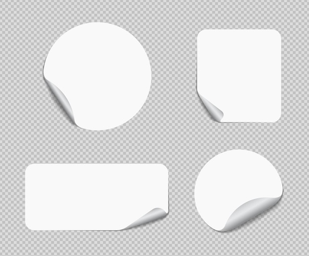 Realistische Haftnotizen isoliert mit echtem Schatten. Quadratische klebrige Papiererinnerungen mit Schatten, Papierseite.