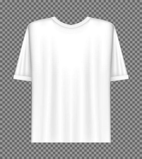 Vektor realistische ikone der weißen leeren t-shirt-schablone