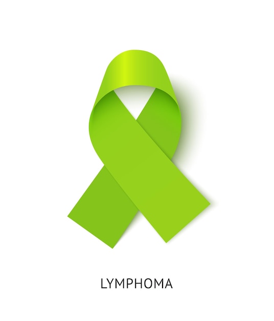 Realistische illustration des lymphom-blutkrebs-bewusstseinsbandvektors