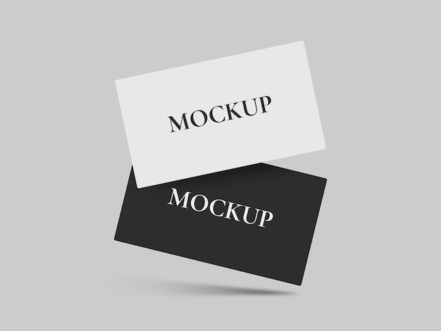 Realistische Karten-Mockup in Schwarz-Weiß
