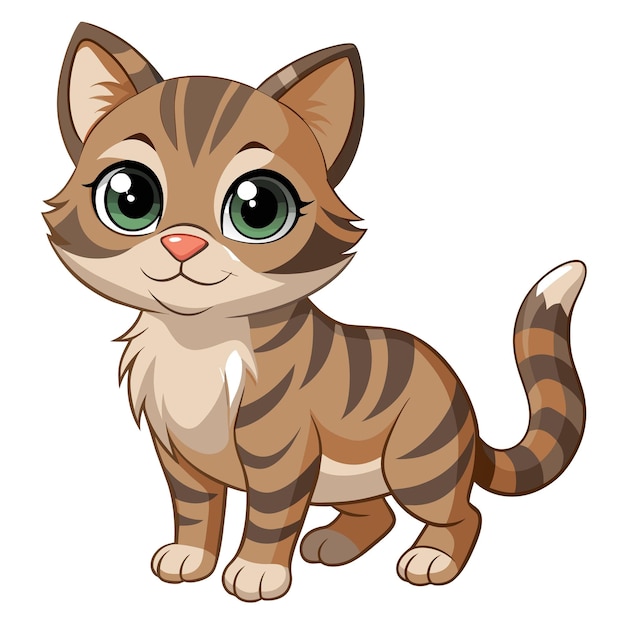 Realistische Katzenvektorillustration