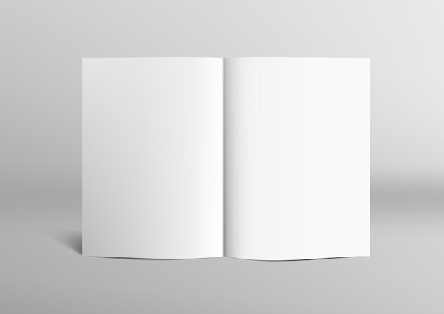 Realistische, klare 3D-Broschüre, Magazin oder Buch