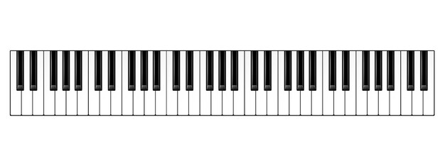 Vektor realistische klaviertasten musikinstrument tastatur vektor-illustration