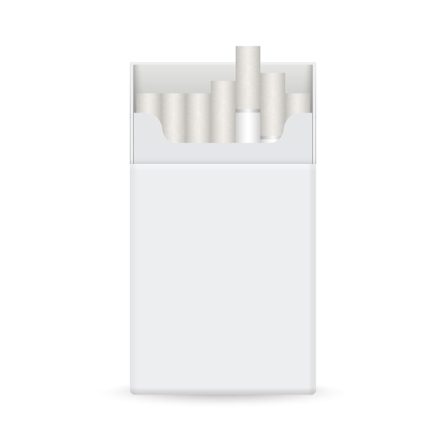 Realistische leere Zigarettenpackungsvorlage