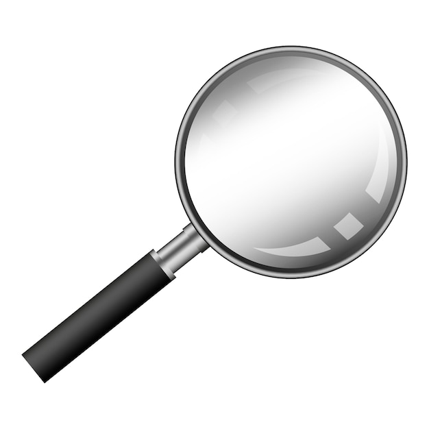 Realistische Lupe Optisches Zoom-Werkzeug Suche nach Symbolvektoren Untersuchungsobjektillustration