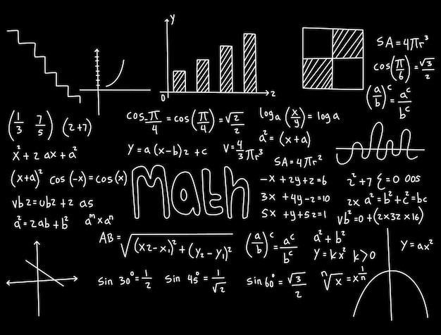 Realistische mathe-tafel-hintergrundillustration