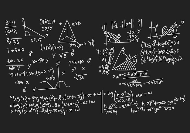 Realistische mathe-tafel-hintergrundillustration