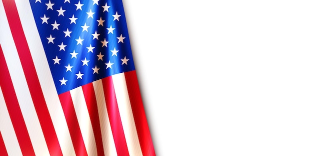 Realistische Nationalflagge der Vereinigten Staaten von Amerika
