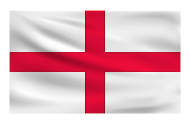 Realistische nationalflagge von england