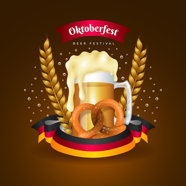 Vektor realistische oktoberfest-abbildung