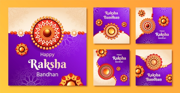 Realistische Raksha Bandhan-Instagram-Posts-Sammlung