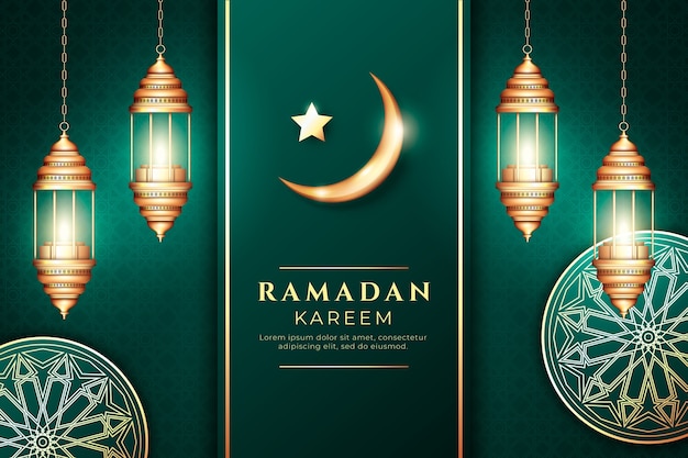 Vektor realistische ramadan-illustration