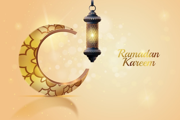 Realistische ramadan-illustration