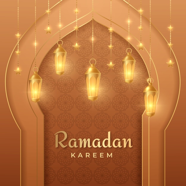 Vektor realistische ramadan-illustration