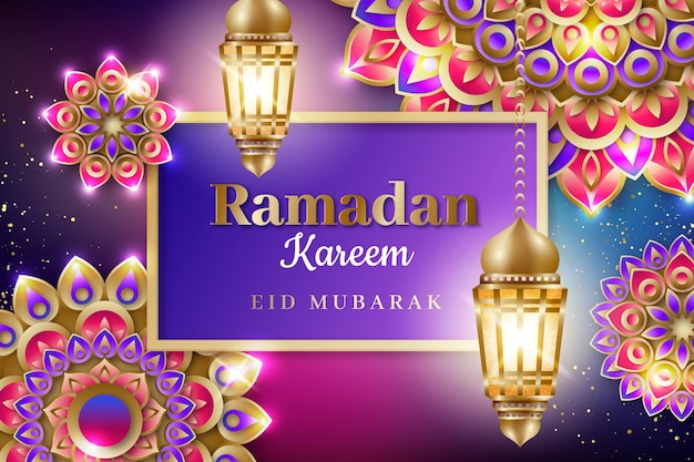 Realistische Ramadan-Kareem-Illustration