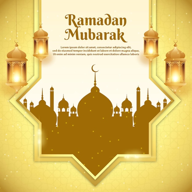 Realistische Ramadan Mubarak-Karte