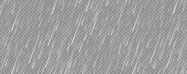Realistische Regentextur auf transparentem Hintergrund Niederschlag Wassertropfen Wirkung Herbst nasser regnerischer Tag