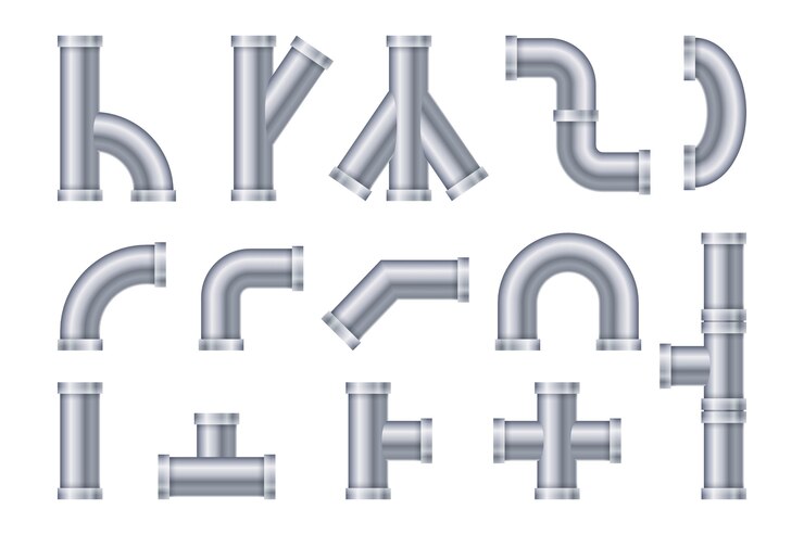 Vektor realistische rohrillustrationssammlung