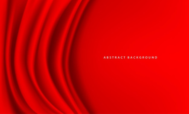 Realistische rote stoffwelle mit leerzeichen für text platzieren luxuriösen hintergrundtexturvektor