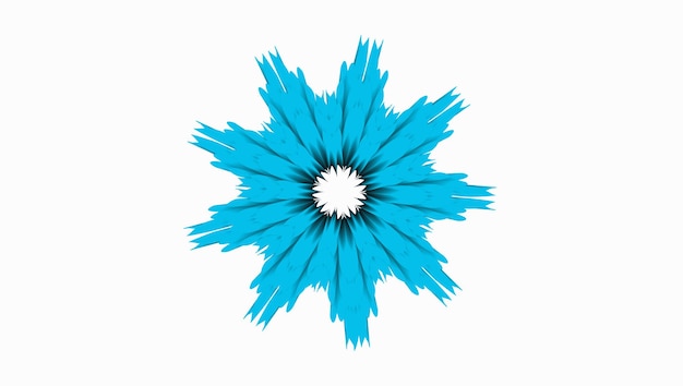 Realistische schöne 3d florale blaue blume modernes dekoratives design 1